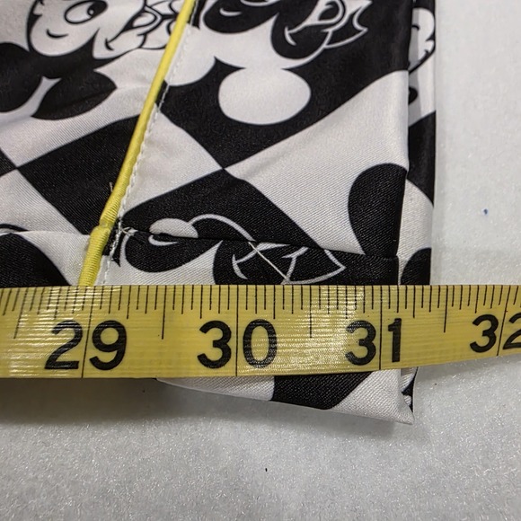 Disney Parks Mickey Mouse Black White XL Satin Style Pajama Lounge Pants Womens - Picture 5 of 10